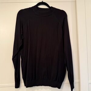 Zara Men's Black Mockneck Crewneck Sweater